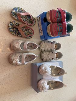 Toddler girl size 4 shoe lot
