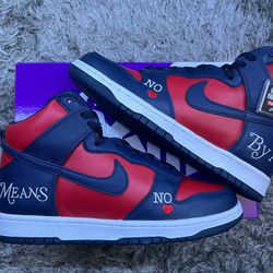 Nike SB Dunk High “Supreme By Any Means Navy” Brand New Size:9.5