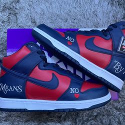 Nike SB Dunk High “Supreme By Any Means Navy” Brand New Size:9.5