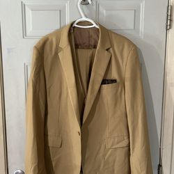 WULFUL Men’s 3-Piece Suit Set TAN XL