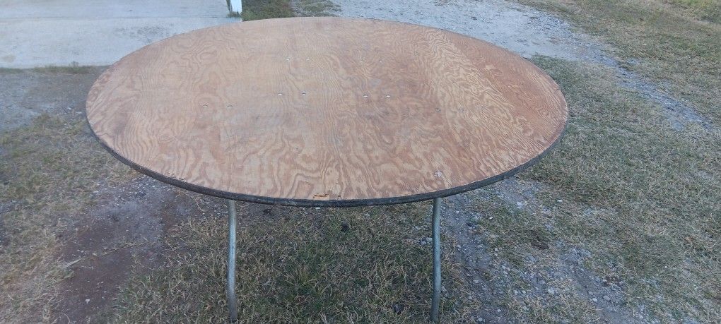 Solid Wood And Metal Big Table