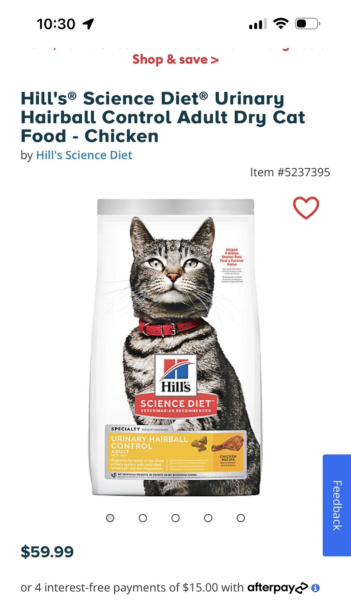 Hills Science Diet Urinary Hairball Control Cat Food
