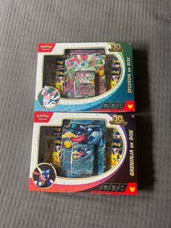 Pokemon 30th Celebration Sylveon and Greninja  ex Box