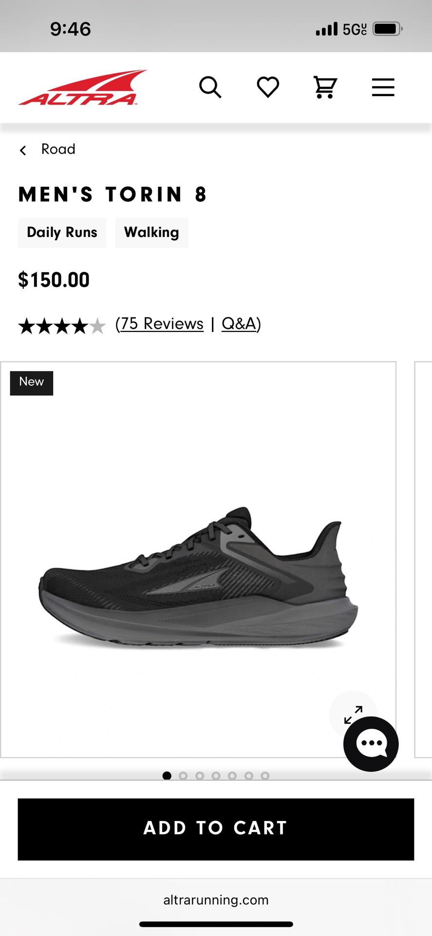 Altra Men Torin Size 11