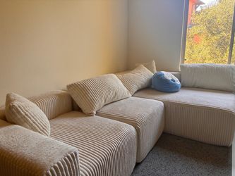 Corduroy Boneless Couch 108”