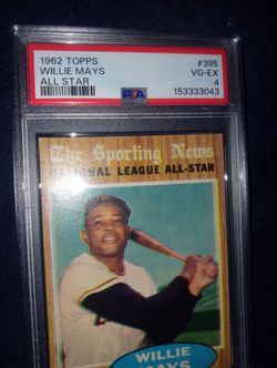 Vintage 1962 Topps Willie Mays PSA 4