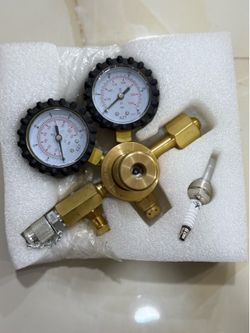 Nitrogen Regulator 0-600PSI CGA580 Inlet, 1/4-Inch Male Flare Outlet Connection,Heavy-Duty Handle,Self-reseating Relief Valve,Nitrogen Tank Regulator