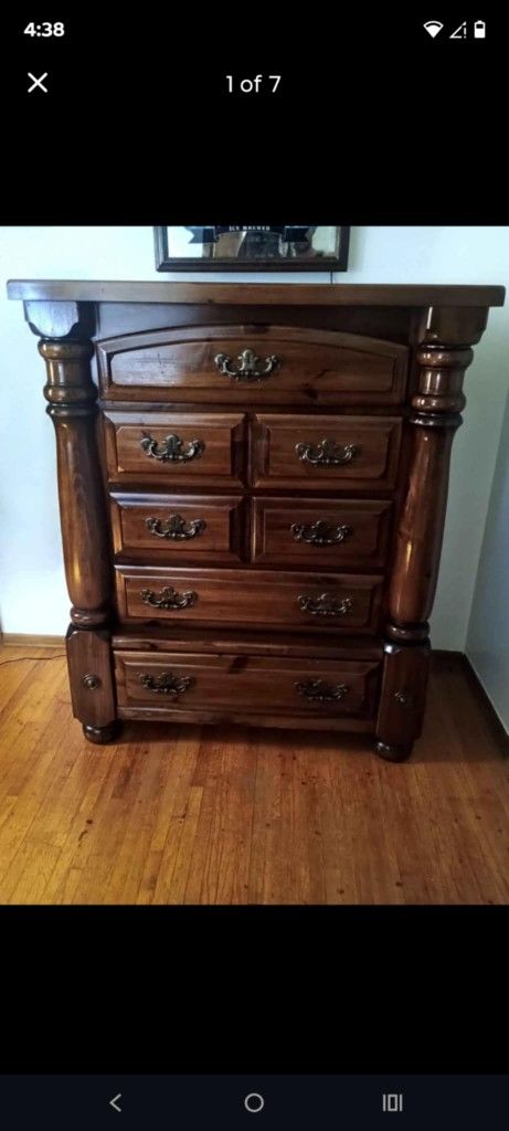 1970s Rare Paul Bunyan, Pine Wood, 5 Drawer Chesser