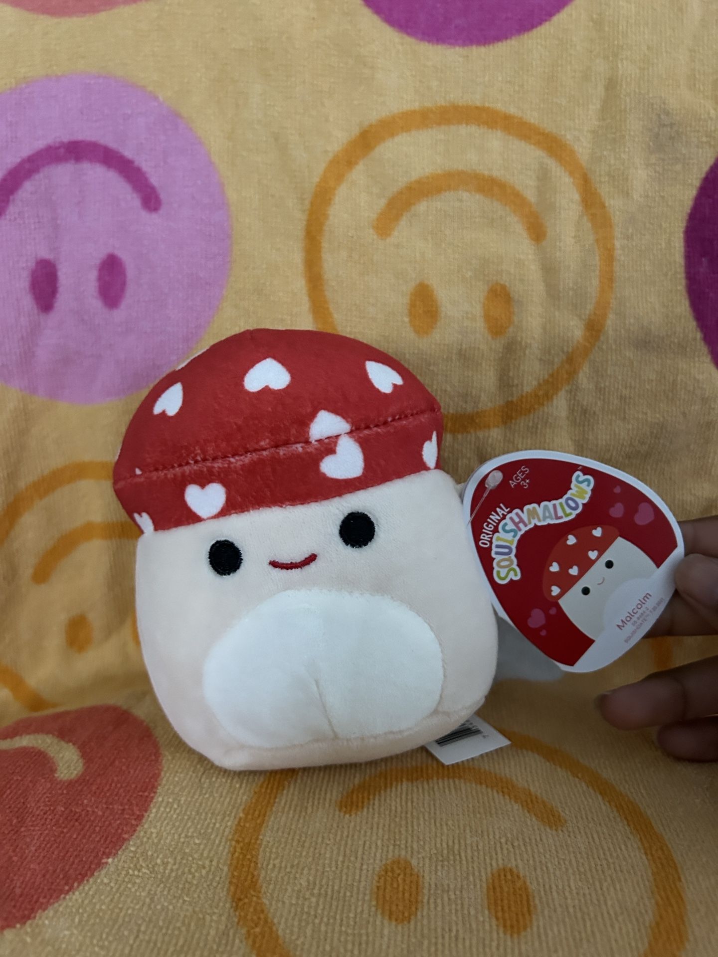 malcolm Valentine’s Day Mushroom squishmallow 5 inch