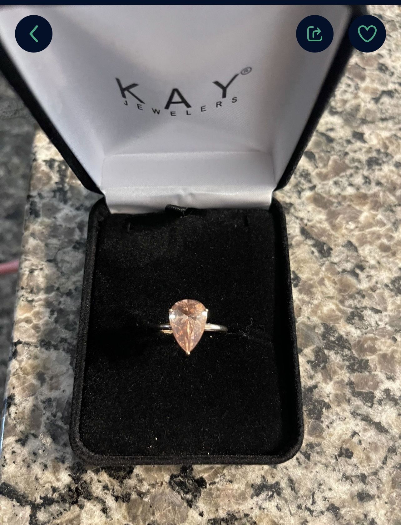 10k Morganite Rose Gold Engagement Ring 