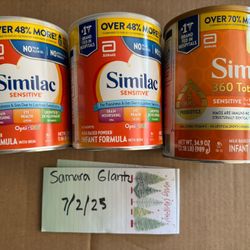 Similac Sensitive Baby Formula Unopened