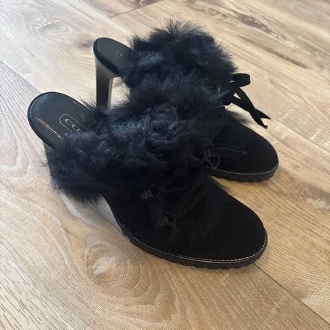 Coach Mules Kristy Suede High Heel