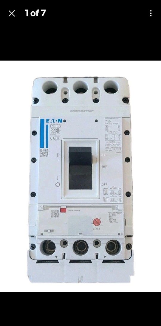 Eaton PDG33G0400FNNN 3-Pole 400A 480V Molded Case Circuit Breaker