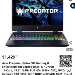 Predator Gaming / Streaming PC. $550 Or Better 
