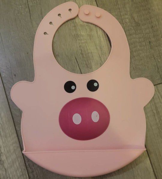Baby/Toddler Silicone Pig Bib

