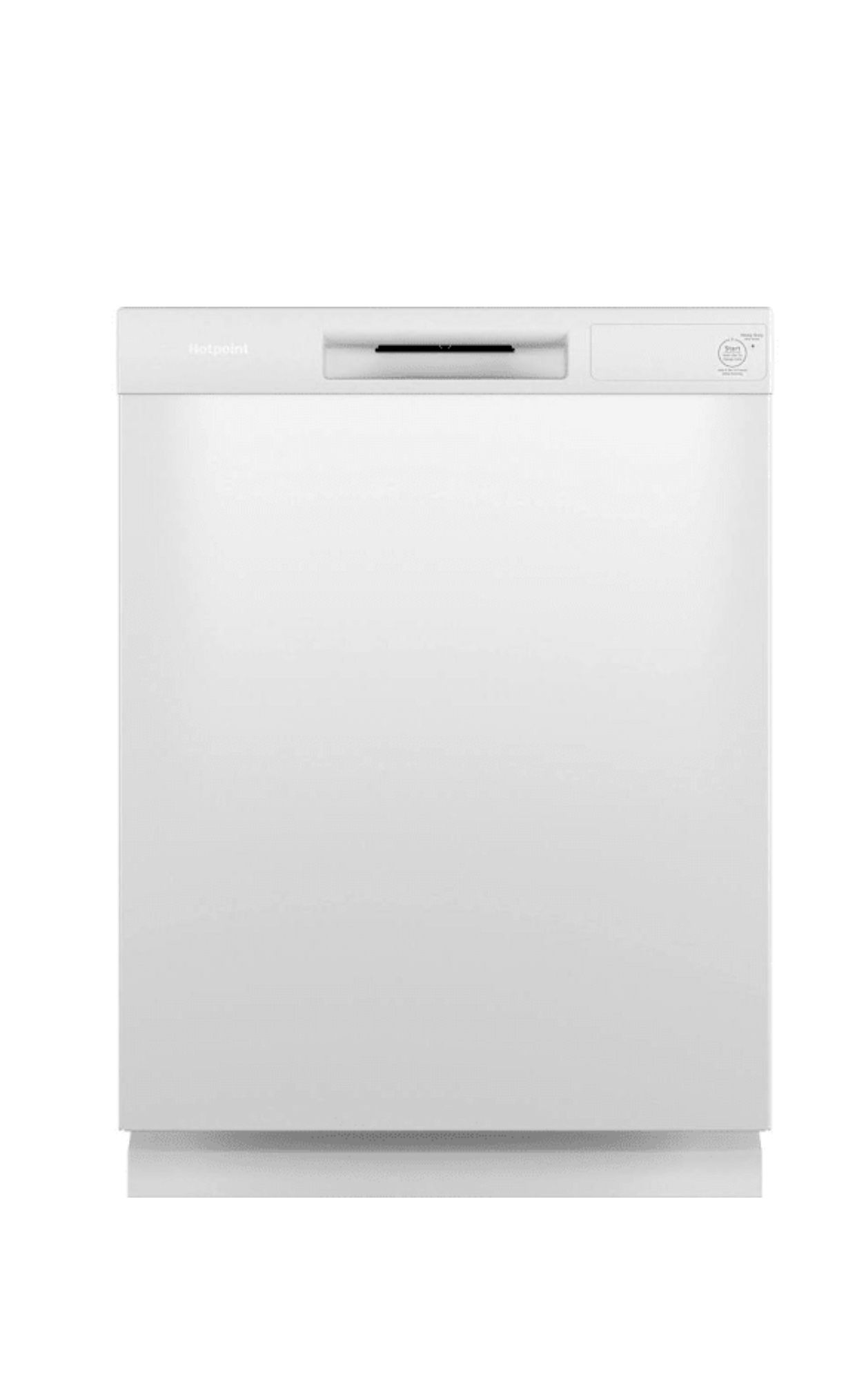 Hotpoint 24 In. Front Control SmartHQ Dishwasher With Plastic Interior Tall Tub, White