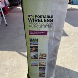 Portable wireless indoor outdoor music system