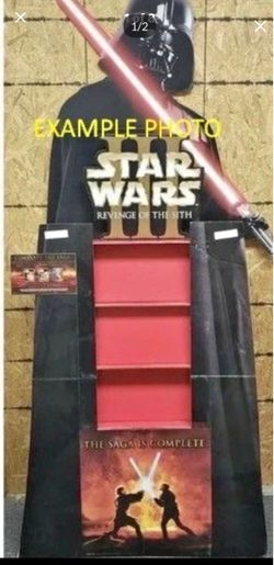 Vintage 2005 Star Wars Revenge of the Sith Blockbuster DVD Display
