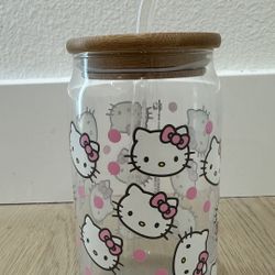 Hello Kitty Glass Cup