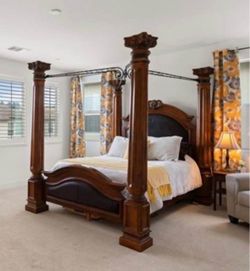Wood queen bed frame