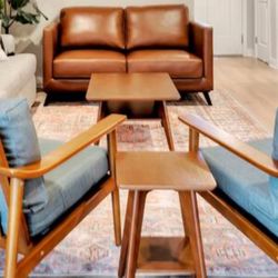 Brown Leather Sofa