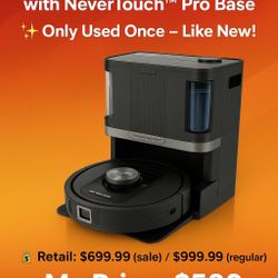 Shark PowerDetect™ 2-in-1 Robot Vacuum and Mop with NeverTouch™ Pro Base