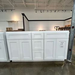 60'' Bathroom Vanity $449 (SUN Shaker White)