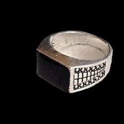 LADIES CLASSIC SIZE 6 BLACK ONYX TITANIUM FOREVER WE NEW ELEVATE YOUR STYLE RING