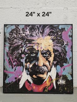 Albert Einstein Colorful Pop Art Wall Art 24x24