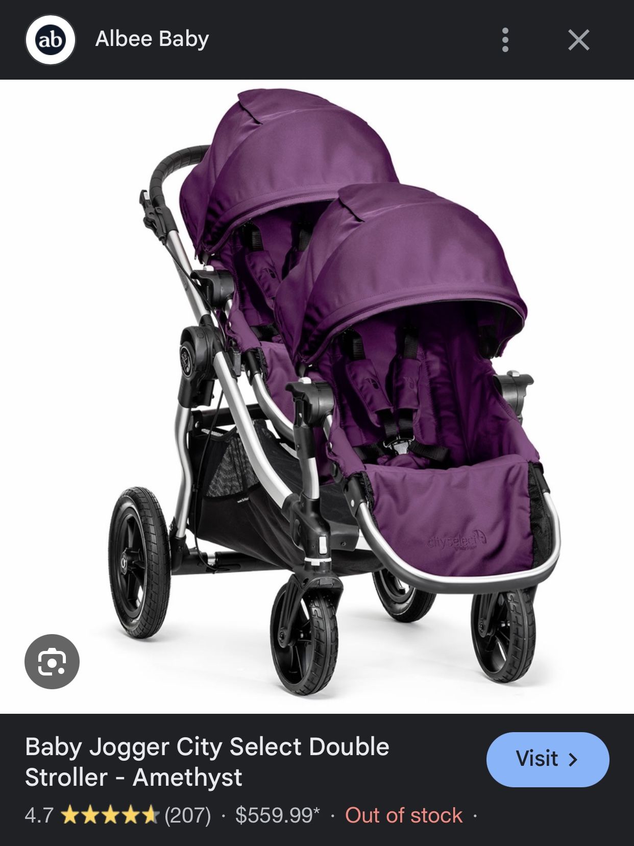 Baby jogger City Select Double Stroller