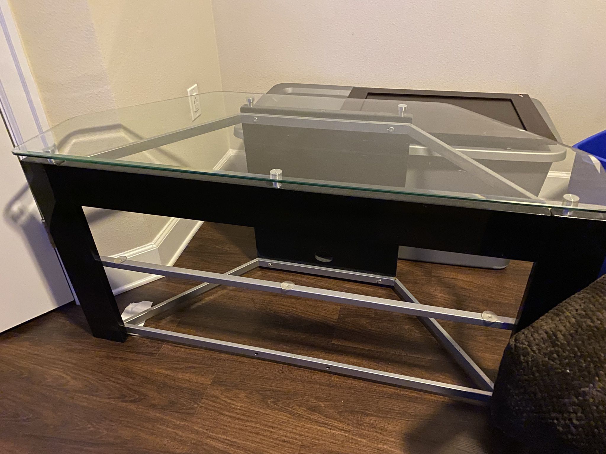 Glass TV stand for sale