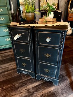 Black Farmhouse Style Matching 3 Dr Nightstands