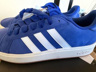 Adidas Blue Suede Low-Top Sneakers size 9.5 men