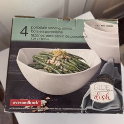 4. Porcelain serving bowls