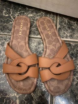 Coach Brown Slide Sandals – Women’s Size (7.5) – Worn Twice