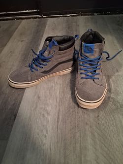 Blue high top vans
