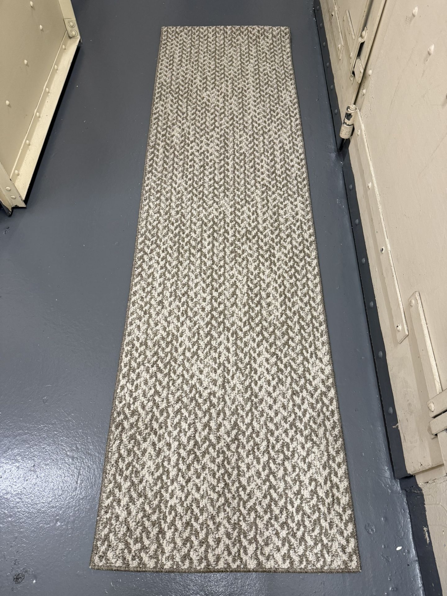 2’x7’ Cream Herringbone Weave Runner