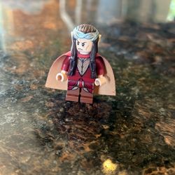 Lego Elrond Minifigure Silver Crown, Dark Red Clothing