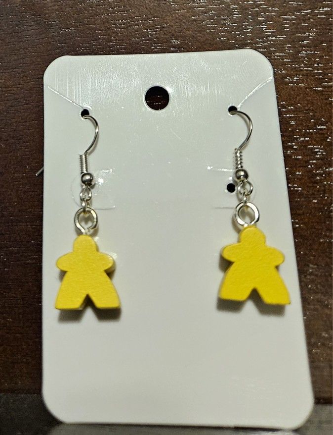 Meeple Gamer Earrings - Handmade 