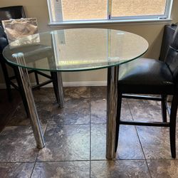 Glass Table - Bar Stool Height 