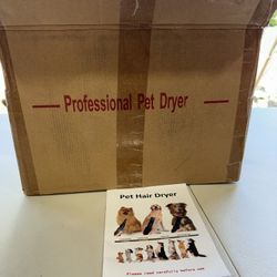 Dog Dryer, 5.2HP/ 3800W Pet Grooming High Velocity Force Blower with 4 Nozzles, Adjustable Speed and Temperature Dog Hair Dryers for Grooming