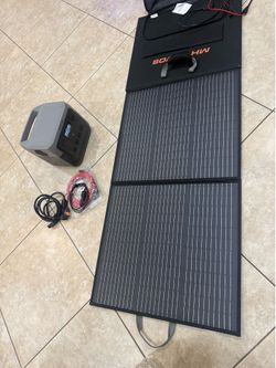 EcoFlow portable charger and MHpowos solar panel
