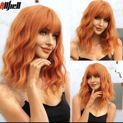 Brand New Orange Synthetic Wig