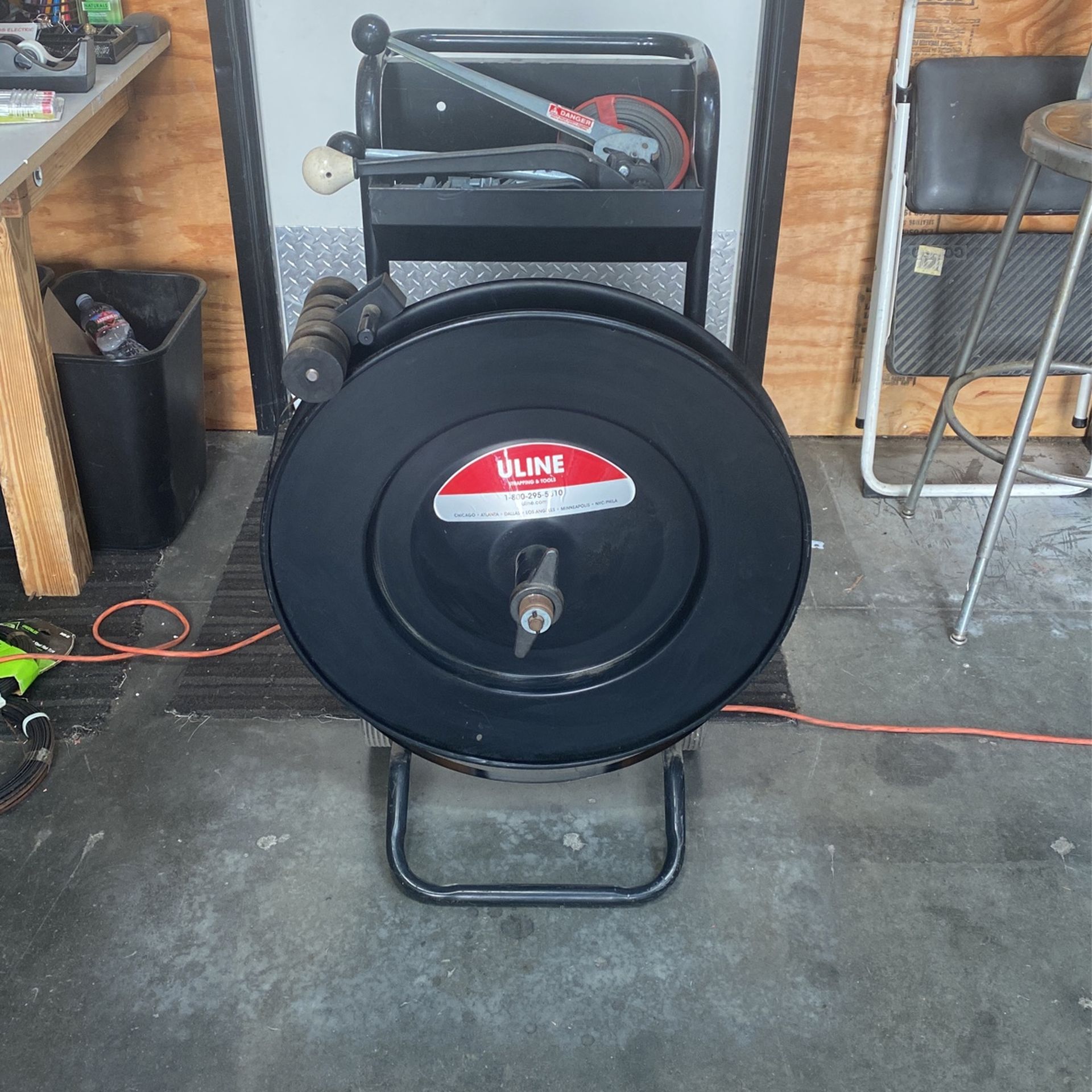 Uline Deluxe Steel Strapping Cart