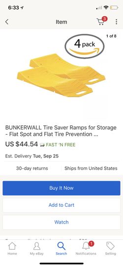 Tire saver ramps for car storage