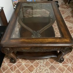 Beautiful wooden tables, Coffee table and end table set