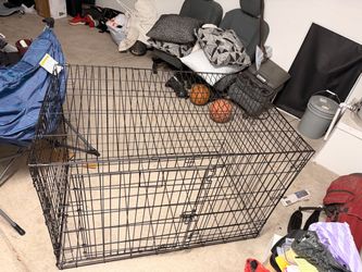 Large Black Wire Dog Cratel