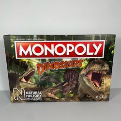 Monopoly Dinosaurs Board Game 2024 Hasbro Natural History Museum Complete Rare