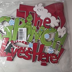 The Grinch Outdoor Sign And Welcome Mat 