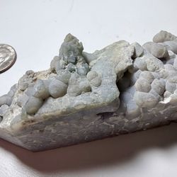 Updated Title: Botryoidal Blue-Gray Chalcedony Cluster – Decorative & Metaphysical Display Specimen
